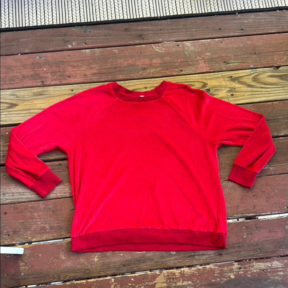 Secret Treasures Velour Red PJ Pajama Top